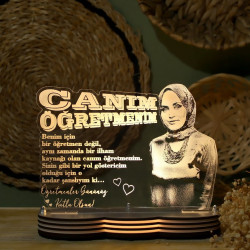 Öğretmene Hediye Fotoğraflı 3D Lamba 